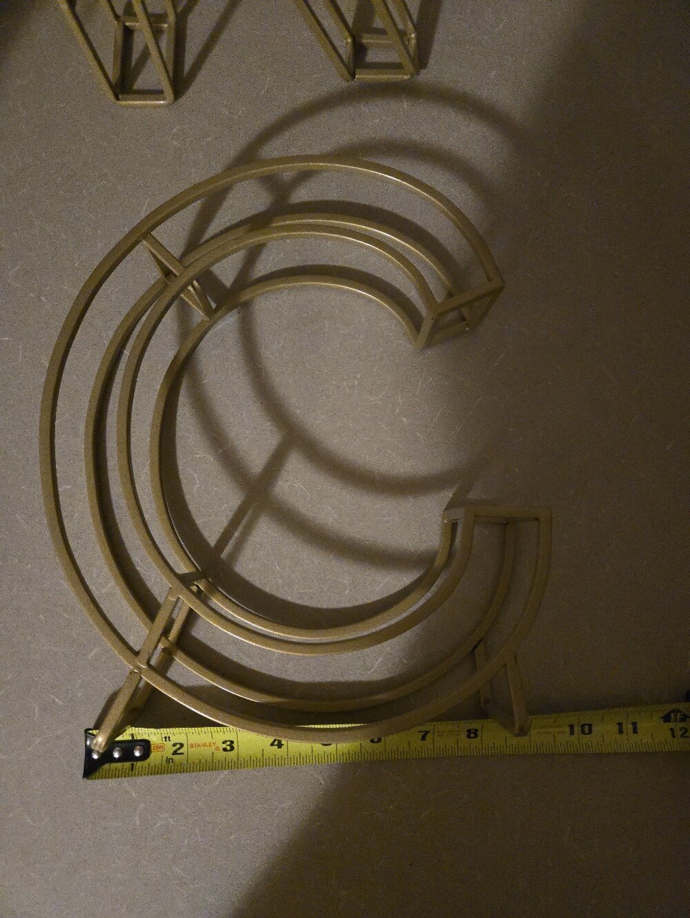 Gold Metal Decorative C-Shaped - Picture 3 of 3